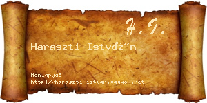 Haraszti István névjegykártya