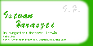 istvan haraszti business card